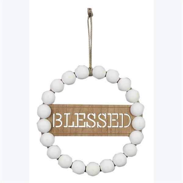 Youngs Wood Blessing Beads Circular Wall & Door Sign 11000